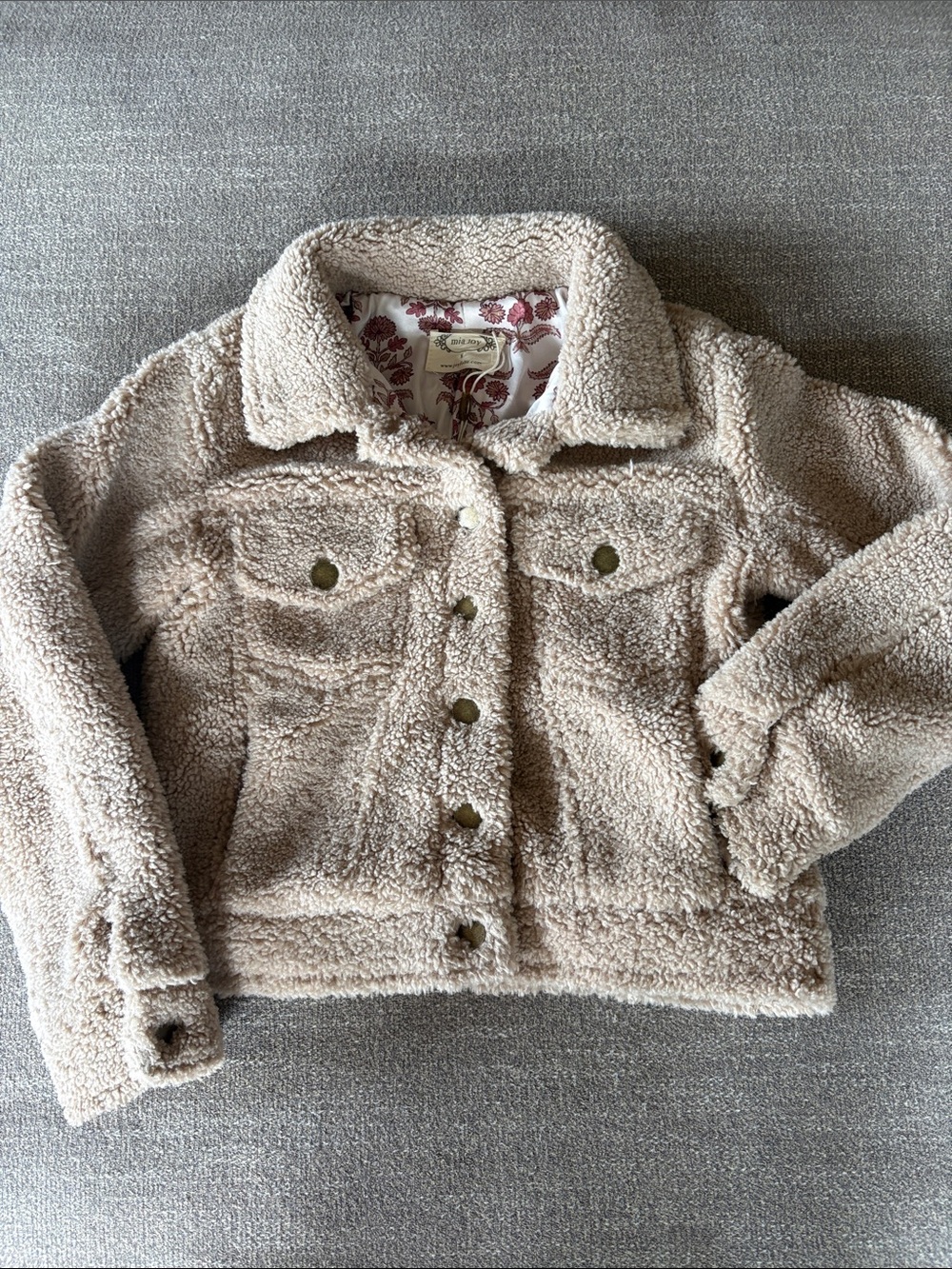 MIA JOY JOYFOLIE Kids Girls Sherpa Jacket Coat NEW Size 8